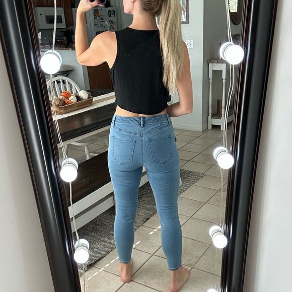 Talbots Light Blue Stretchy Ankle Jegging Denim Jeans - Picture 3 of 6